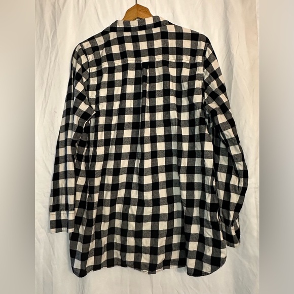 Old Navy Women’s Tunic Button Down Long Sleeve Plaid Shirt Size XL - Picture 5 of 11